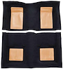 A4103A29 Passenger Area Nylon Loop Floor Carpet 1969 Mustang Mach 1; Black With Ginger Inserts - image 1
