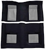 A4103B01 Nylon Loop Floor Carpet With Mass Backing 1969 Mustang Mach 1; Black Carpet/Gray Inserts - image 1