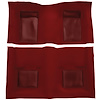 A4105A02 Passenger Area Nylon Loop Carpet Set 1969 Mustang Mach 1; Red Carpet With Red Inserts - image 1