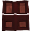 A4105A15 Passenger Area Nylon Loop Carpet Set 1969 Mustang Mach 1; Maroon Carpet With Maroon Inserts - image 1