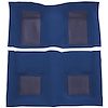 A4105A41 Passenger Area Nylon Loop Carpet Set 1969 Mustang Mach 1; Medium Blue With Medium Blue Inserts - image 1