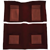 A4105B15 Nylon Loop Floor Carpet With Mass Backing 1969 Mustang Mach 1; Maroon/Maroon Inserts - image 1