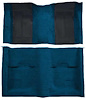 A4107A12 Passenger Area Nylon Loop Carpet Set 1970 Mustang Mach 1; Dark Blue Carpet With Black Inserts - image 1