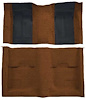 A4107A29 Passenger Area Nylon Loop Carpet Set 1970 Mustang Mach 1; Ginger Carpet With Black Inserts - image 1