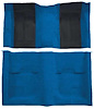 A4107A41 Passenger Area Nylon Loop Carpet Set 1970 Mustang Mach 1; Medium Blue Carpet With Black Inserts - image 1