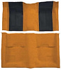 A4107A69 Passenger Area Nylon Loop Carpet Set 1970 Mustang Mach 1; Medium Saddle Carpet With Black Inserts - image 1