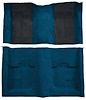 A4107B12 Nylon Loop Floor Carpet With Mass Backing 1970 Mustang Mach 1; Dark Blue/Black Inserts - image 1