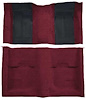 A4107B15 Nylon Loop Floor Carpet With Mass Backing 1970 Mustang Mach 1; Maroon/Black Inserts - image 1