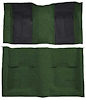 A4107B39 Nylon Loop Floor Carpet With Mass Backing 1970 Mustang Mach 1; Green/Black Inserts - image 1