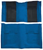 A4107B41 Nylon Loop Floor Carpet With Mass Backing 1970 Mustang Mach 1; Medium Blue/Black Inserts - image 1