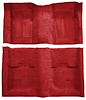 A4113A02 Passenger Area Nylon Loop Floor Carpet Set 1970 Mustang Mach 1; Red Carpet With Red Inserts - image 1