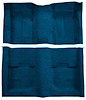 A4113A12 Passenger Area Nylon Loop Floor Carpet Set 1970 Mustang Mach 1; Dark Blue With Dark Blue Inserts - image 1