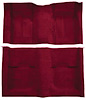 A4113A15 Passenger Area Nylon Loop Floor Carpet Set 1970 Mustang Mach 1; Maroon Carpet With Maroon Inserts - image 1