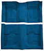 A4113A41 Passenger Area Nylon Loop Floor Carpet Set 1970 Mustang Mach 1; Medium Blue/Medium Blue Inserts - image 1