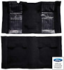 A4115B01 Nylon Loop Floor Carpet With Mass Backing 1971-73 Mustang Mach 1; Black/Black Pony Inserts - image 1