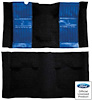 A4117B41 Nylon Loop Floor Carpet With Mass Backing 1971-73 Mustang Mach 1; Black/Medium Blue Pony Inserts - image 1