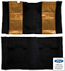 A4117B69 Nylon Loop Floor Carpet With Mass Backing 1971-73 Mustang Mach 1; Black/Medium Saddle Pony Inserts - image 1