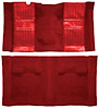 A4119A02 Passenger Area Nylon Loop Floor Carpet 1971-73 Mustang Mach 1; Medium Red With Red Pony Inserts - image 1