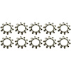 A5256K External Tooth Lock Washer, 3/8" ID, Zinc Plated, 10 Piece Set - image 1