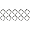 A5257K External Tooth Lock Washer, 7/16" ID, Zinc Plated, 10 Piece Set - image 1