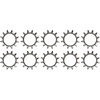A5258K External Tooth Lock Washer, 1/2" ID, Zinc Plated, 10 Piece Set - image 1