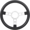 A8100303 1969-76 Firebird Formula, 1970-72 GTO, Lemans, Tempest; Steering Wheel; 3-7/8 in. Black Molded Grips; Silver Anodized S - image 3