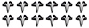 A9100110 Rear Headliner Mounting Strip Clip Set for 1967-1969 Chevy Camaro, Pontiac Firebird Coupe - image 1
