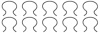 A9886K 1947-1992 Interior Door/Window Crank Handle C-Clip, 10 Piece Set - image 1