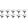 A9965K Wire Tail Molding Clip, Push In, 1-1/4" Long, Black Phosphate Coated, 10 Piece Set - image 1