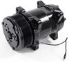 AC4514B Sanden 508 Style A/C Compressor w/ 7-Rib Serpentine Clutch Pulley, Black Finish, SD508/SD5H14 - image 2
