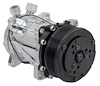 AC4514C Sanden 508 Style A/C Compressor w/ 7-Rib Serpentine Clutch Pulley, Chrome Finish, SD508/SD5H14 - image 1