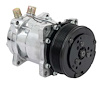 AC4514P Sanden 508 Style A/C Compressor w/ 7-Rib Serpentine Clutch Pulley, Polished Finish, SD508/SD5H14 - image 1