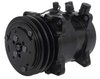 AC5104B Sanden 507 Style A/C Compressor w/ 2-Groove V-Belt Clutch Pulley, Black Finish, SD507/SD5H11 - image 2