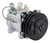 AC5104C Sanden 507 Style A/C Compressor w/ 2-Groove V-Belt Clutch Pulley, Chrome Finish, SD507/SD5H11 - image 1