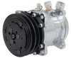 AC5104C Sanden 507 Style A/C Compressor w/ 2-Groove V-Belt Clutch Pulley, Chrome Finish, SD507/SD5H11 - image 2