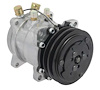 AC5104N Sanden 507 Style A/C Compressor w/ 2-Groove V-Belt Clutch Pulley, Natural Finish, SD507/SD5H11 - image 1