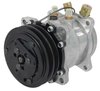 AC5104N Sanden 507 Style A/C Compressor w/ 2-Groove V-Belt Clutch Pulley, Natural Finish, SD507/SD5H11 - image 2