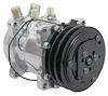 AC5104P Sanden 507 Style A/C Compressor w/ 2-Groove V-Belt Clutch Pulley, Polished Finish, SD507/SD5H11 - image 1