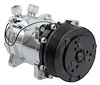AC6698C Sanden 508 Style A/C Compressor w/ 8-Rib Serpentine Clutch Pulley, Chrome Finish, SD508/SD5H14 - image 1