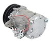 AC7170N Sanden 706 Style "Peanut" A/C Compressor w/ 2-Groove V-Belt Clutch Pulley - Natural Finish - SD7B10 - image 3