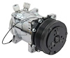 AC9560C Sanden 508 Style A/C Compressor w/ 6-Rib Serpentine Clutch Pulley, Chrome Finish, SD508/SD5H14 - image 1