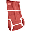 AM1212629 1969-70 American Motors AMX; Hurst 4-Speed Shifter; 5-Piece Complete Molded Carpet Set; Cutpile; Dark Red / Carmine - image 1