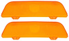 B403310 Park Light Lens 1960 Impala, Bel Air, Biscayne; Amber; Pair - image 1