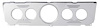 B4504 Billet Dash Instrument Gauge Insert; 1964-66 Chevrolet Truck; 5-Hole; with 3-3/8" / 2-1/16" Gauges - image 1