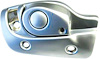 B9263L 1965-70 Impala, GM Full Size; Convertible Sunvisor Support Bracket; Brushed Chrome; Drivers Side - image 1