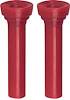 CLK702 1961-66 GM; Door Lock Knobs;Flat Head Design; Self-Threaded; Red; Pair; Reproduction