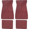 CM65102 Factory Style Rubber Floor Mat Set for 1973-1987 Chevrolet, Pontiac Models [With GM Logo, Dark Red] - image 2