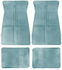 CM65103 1973-81 GM, Rubber Floor Mat Set, With GM Logo, Factory Style, Set of 4, Light Blue - image 1