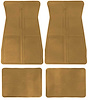 CM65104 Factory Style Rubber Floor Mat Set for 1973-1987 Chevrolet, Pontiac Models [With GM Logo, Tan] - image 1