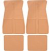 CM65104 Factory Style Rubber Floor Mat Set for 1973-1987 Chevrolet, Pontiac Models [With GM Logo, Tan] - image 2